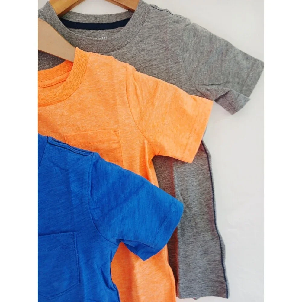 Simple Joys by Carter's 5T Pocket T-Shirt 3 Pack Crew Neck Short Sleeve